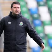 Linfield manager David Healy. Pic by Pacemaker.