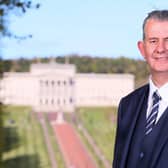 Press Eye - Belfast - Northern Ireland  - 29th April 2021

DUP MLA Edwin Poots pictured at Stormont in east Belfast. 

Picture by Jonathan Porter/PressEye