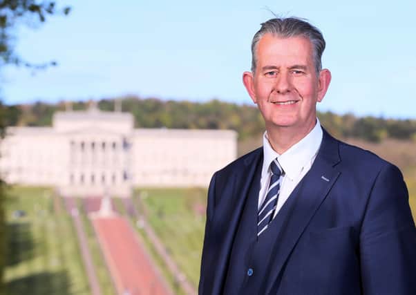 Press Eye - Belfast - Northern Ireland  - 29th April 2021

DUP MLA Edwin Poots pictured at Stormont in east Belfast. 

Picture by Jonathan Porter/PressEye