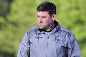 Loughgall manager Dean Smith. Pic by Pacemaker.