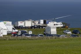 . FIlming underway at Ballintoy