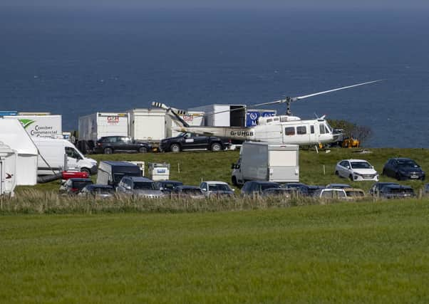 . FIlming underway at Ballintoy