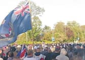 The parade made its way down the Station Road.