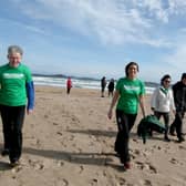 The Mayor of Causeway Coast and Glens Borough Council Alderman Mark Fielding joins the Move More walking group at East Strand in Portrush with the Mayoress Mrs Phylllis  Fielding, their grandson Tommy, Move More Co-ordinator Catherine King and participants Derek McDonald, Mary McDonald, Anne McWilliams, Margaret Ridley, Jayne Blair and Linda McCandless