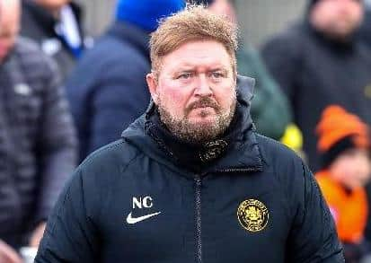 Carrick Rangers manager Niall Currie