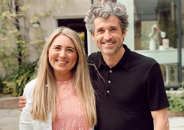Olivia Burns, founder of Coleraine-based home fragrance brand, Olivia’s Haven, has hosted actor Patrick Dempsey   for the last fortnight as he prepares to star in his exciting new Disney film, Disenchanted
