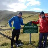 Bob Loade (right) and Allan McCullough hiked for 10 miles through the Antrim Hills to celebrate the end of Bob’s chemotherapy treatment, raising almost £3,000 for Christian Aid.