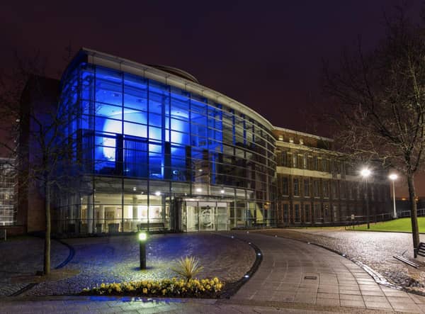 Civic buildings will be lit up blue.