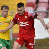 Portadown's George Tipton (right). Pic by PressEye Ltd.