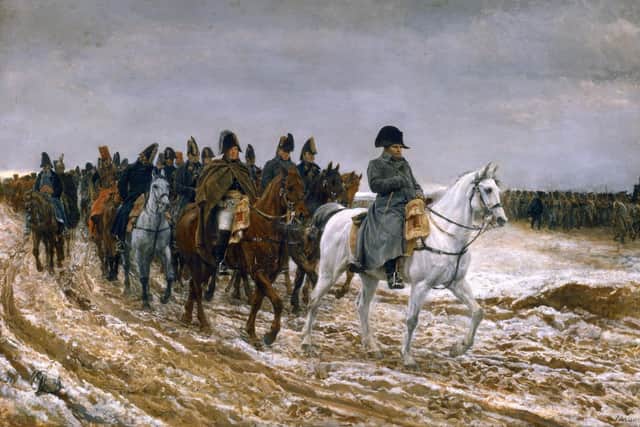 1814. Campagne de France (Napoleon and his staff return from Soissons after the battle of Laon), by Ernest Meissonier, 1864 (Musée d'Orsay)