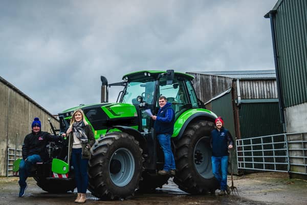 Some of the Moycraig Young Farmers who feature in True North: From Tractors To Actors on BBC One Northern Ireland, Monday 31 May at 10.30pm, and also on BBC iPlayer. From left to right, Mark McAlister, Jenny Mairs, Matthew McLean and David Hodges
