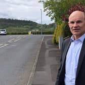 Roy Beggs MLA at the top of Trooperslane.
