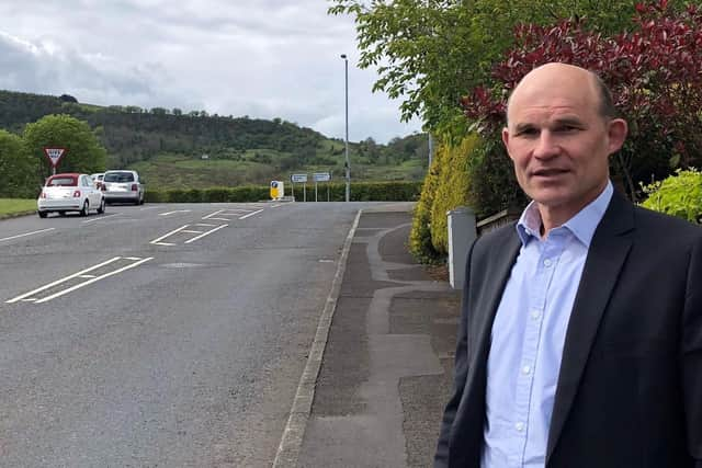 Roy Beggs MLA at the top of Trooperslane.