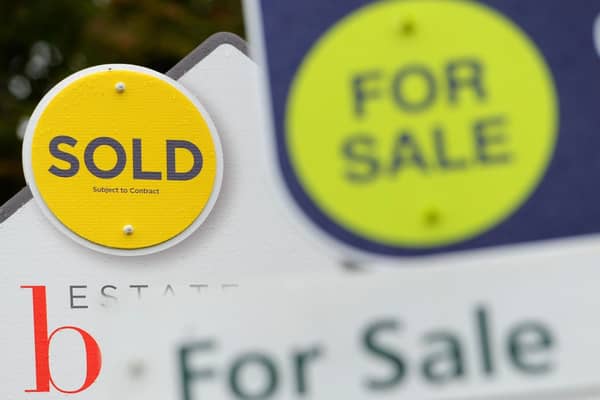 File photo dated 14/10/14 of sold and for sale signs. House prices across the UK are expected to increase by 4 percent this year, according to a property group's forecasts. Issue date: Tuesday March 9, 2021.