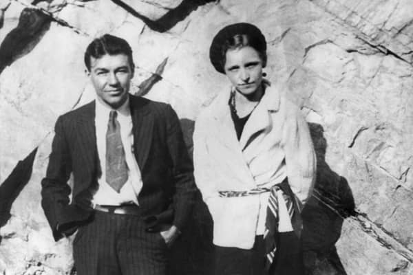 Barrow Gang members Bonnie Parker, pictured here on the right, and William Daniel Jones. Parker was the other half of the notorious Bonnie and Clyde gangster duo who robbed and murdered in the United States during two years until they were shot dead at a police roadblock in Louisiana in May 1934. Picture: AFP/GettyImages