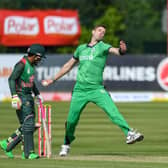 15 May 2019; Boyd Rankin of Ireland bowls a delivery during the One Day International match between Ireland and Bangladesh at Clontarf Cricket Club, Clontarf in Dublin. Photo by Piaras " Mídheach/Sportsfile *** NO REPRODUCTION FEE ***