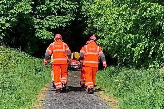 Crews attended an incident in Carrickfergus yesterday.  Photo McAuley Multimedia
