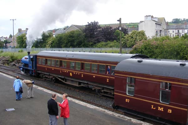 Carriage No. 68 on the track.