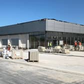 Final days of construction of Lidl in Portadown. Work was carried out by local firm Turkington Construction.