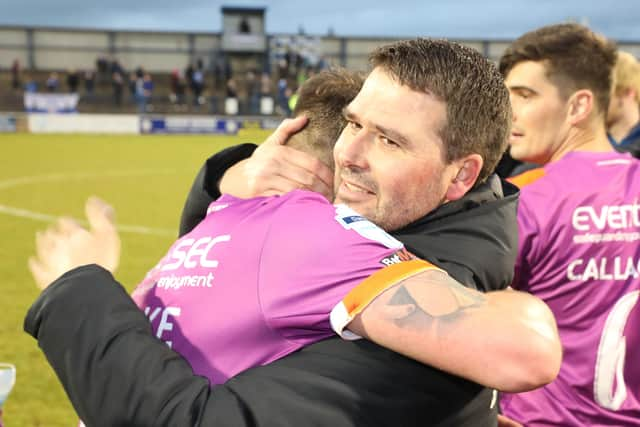 Linfield manager David Healy after watching his side secure double success. Pic by PressEye Ltd.