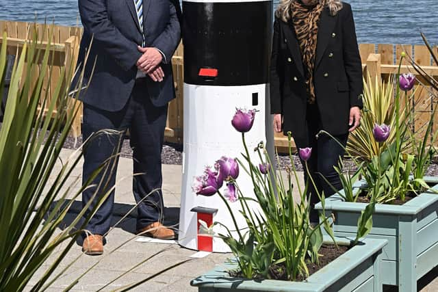 David Savage, Governor Maghaberry Prison and Dawn McConnell, Founder of the Hope House charity. Picture: Michael Cooper