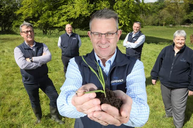 Tony Demaine, Site Director at Cranswick’s Ballymena manufacturing site is joined by members of the senior management team as they mark achieving carbon neutral certification, PAS 2060, following a three-year investment in a range of efficiency and carbon cutting projects. Also pictured is John Brady, Neil Ross, Martin Walsh, and Johanna Donaghy.