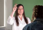Breidge Patton who has just completed her first year learning Sign Language at NWRC.