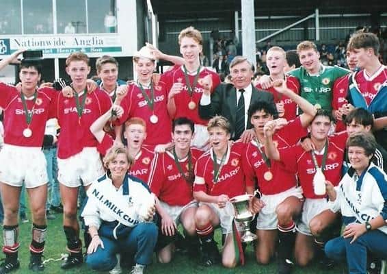 Manchester United's 1991 Milk Cup winning sidef eatured a host of stars including  David Beckham, Paul Scholes, Nicky Butt, Gary Neville, Robbie Savage and Northern Ireland winger, Keith Gillespie.