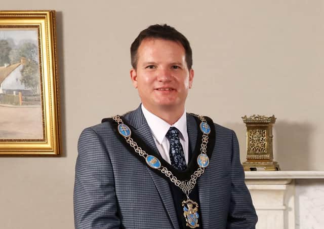 The new Lord Mayor of Armagh City, Banbridge and Craigavon Borough Alderman Glenn Barr.
Photo: Kelvin Boyes / Press Eye.