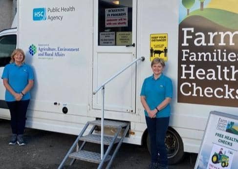 Look out for Helen McAuley, Senior Nurse and Christina Faulkner, Co-ordinator in the Farm Families Health Checks van at Armoy Mart