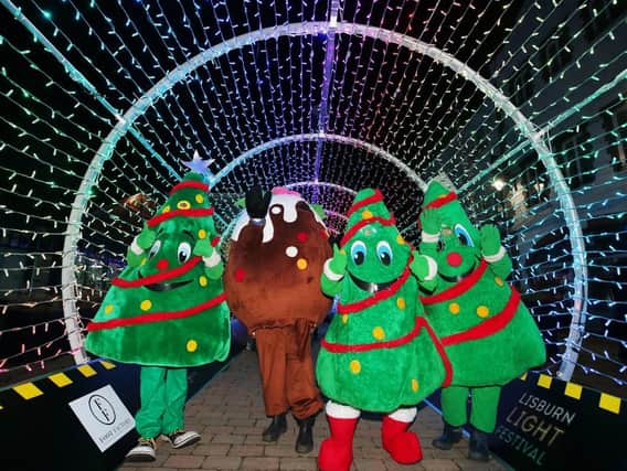 Lisburn and Castlereagh Borough Council celebrate the start of the Christmas period with a festival of light, parade and Santa turning on the Christmas tree light in 2019 (Picture by JPressEye)