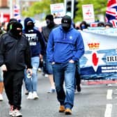Press Eye - Belfast - Northern Ireland - 5th June 2021Hundreds attended a rally in Portadown, organised by a group calling themselves the Unionist and Loyalist Unified Coalition.Picture: Philip Magowan / Press Eye