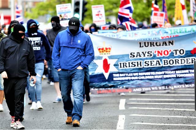 Press Eye - Belfast - Northern Ireland - 5th June 2021
Hundreds attended a rally in Portadown, organised by a group calling themselves the Unionist and Loyalist Unified Coalition.
Picture: Philip Magowan / Press Eye
