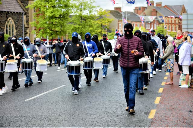 Press Eye - Belfast - Northern Ireland - 5th June 2021
Hundreds attended a rally in Portadown, organised by a group calling themselves the Unionist and Loyalist Unified Coalition.
Picture: Philip Magowan / Press Eye