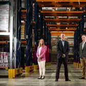 Kiera Campbell (sales director) Cathal Geoghegan (managing director) and Mark Stewart-Maunder (commercial and development director).
Photo by Kelvin Boyes / Press Eye.