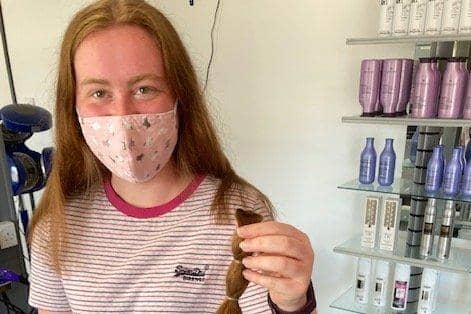 Emma donated almost 17 inches of hair to the Little Princess Trust.