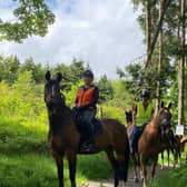 Members of East Antrim's equestrian community held a peaceful demonstration at the reservoir.