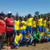 A team in Zomba wearing a local kit