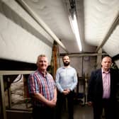 The Comfizone team, from left, Tony McCuskey, head of operations, Brian McCann, head of finance, and Peter Bradley, managing director.