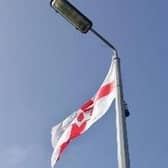 Flags have been erected in the Carnmoney Road area.