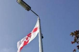 Flags have been erected in the Carnmoney Road area.