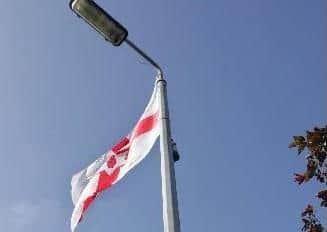 Flags have been erected in the Carnmoney Road area.