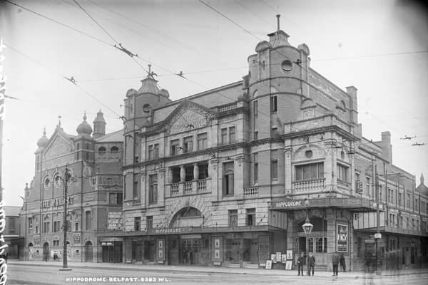 The Royal Hippodrome in Belfast. Photographer: Almost certainly Robert French of Lawrence Photographic Studios, Dublin. NLI Ref.: L_ROY_08383. Picture: Natrional Library of Ireland