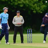 CIYMS's Jacob Mulder pictured bowling against CSNI