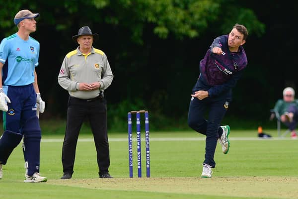 CIYMS's Jacob Mulder pictured bowling against CSNI