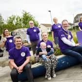 Mayor and Deputy Mayor, Cllrs William McCaughey and Matthew Armstrong, Cllrs Danny Donnelly and Cheryl Johnston and son Lyle; with Joanne Keown (Autism NI), Petr Zvolsky (Autism Ref Group), Dr Petra Corr and Jayne Colville (NHSCT) and Mary O'Boyle