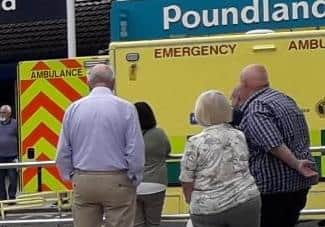 Emergency services at the scene on June 12.