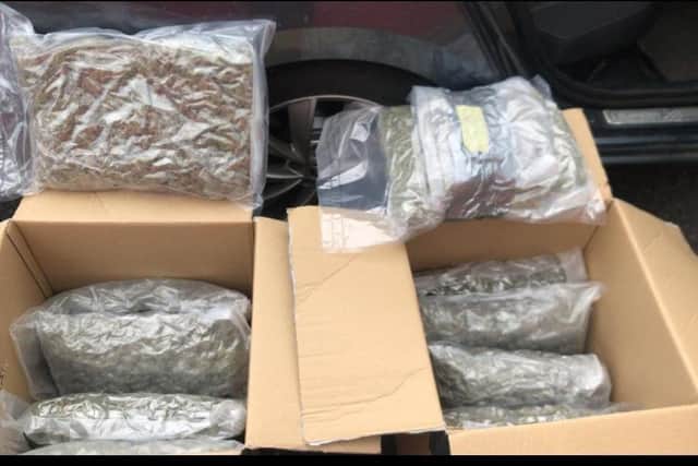 Suspected drugs haul found in Lurgan by the PSNI.
