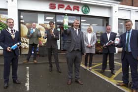 Environment Minister Edwin Poots launching the pilot scheme in Whitehead last October.