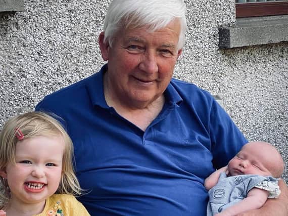 Alan Ross is pictured with his beautiful grandchildren, Bethany and Seth